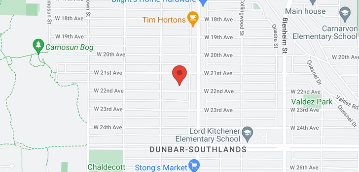 map of 3691 W 22ND AVENUE